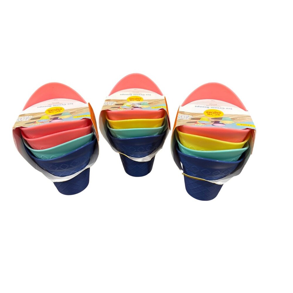 Set of 3 Sun Squad Ice Cream Scoops Set 4-Pack Colorful - Picture 3 of 7